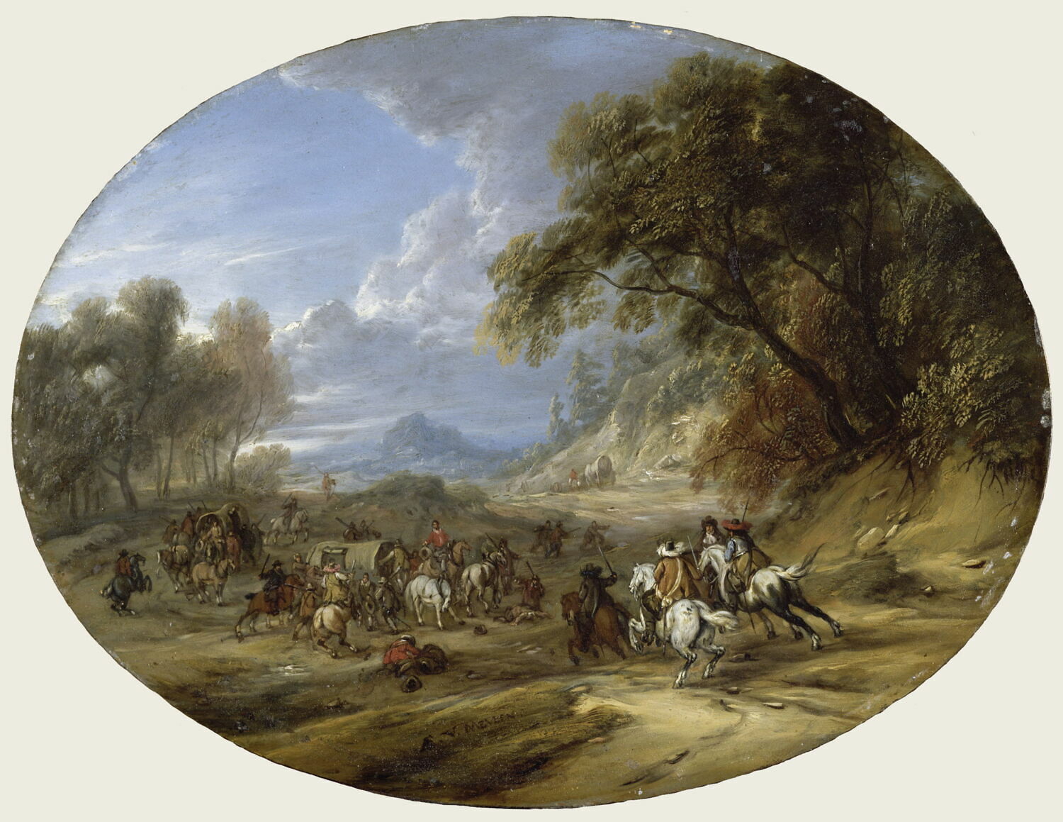 Attaque d'un convoi, Van der Meulen, Adam Frans, Milieu du XVIIe siècle (vers 1660)