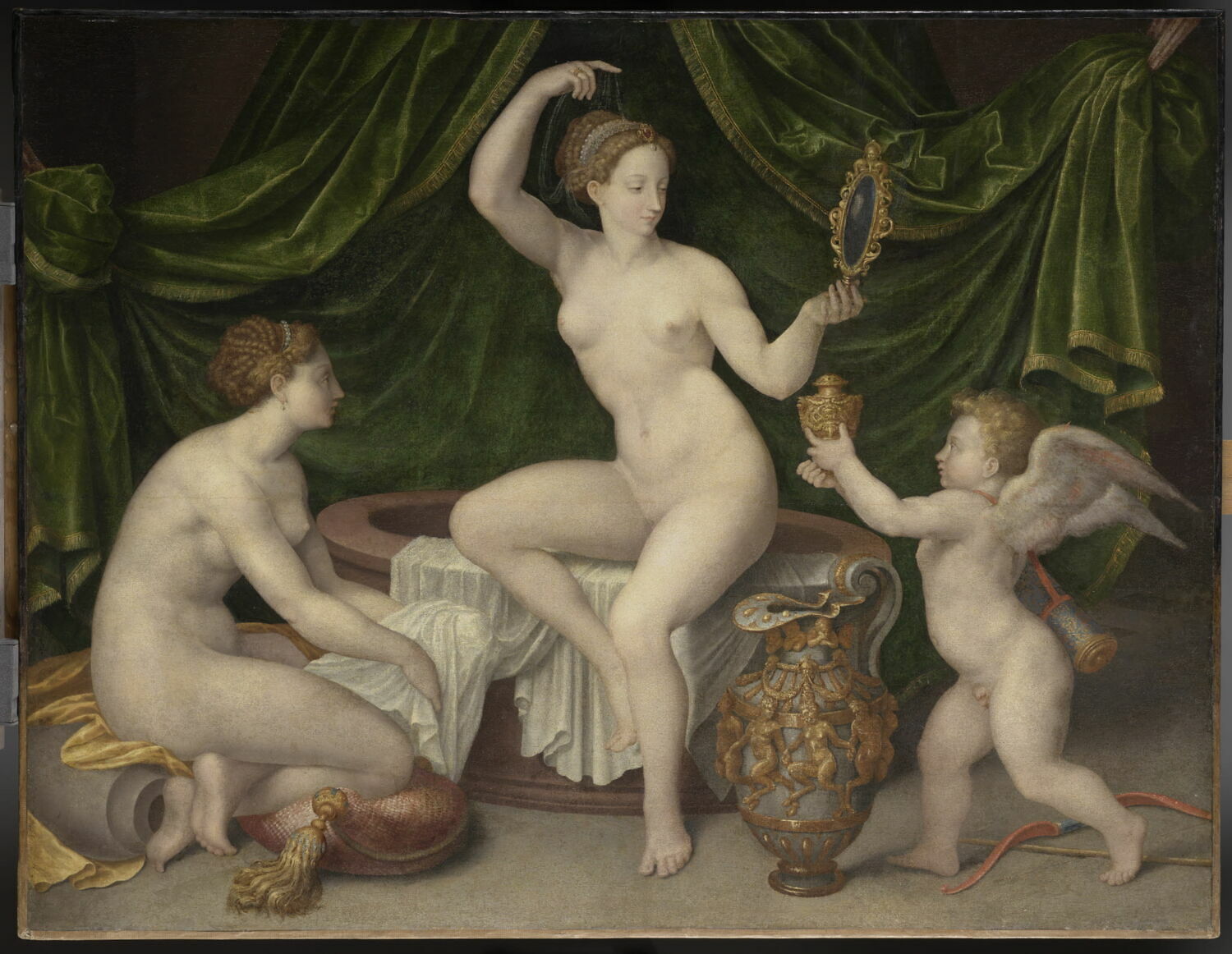 Vénus à sa toilette, Anonyme, 2e quart du XVIe siècle (1525 - 1550)