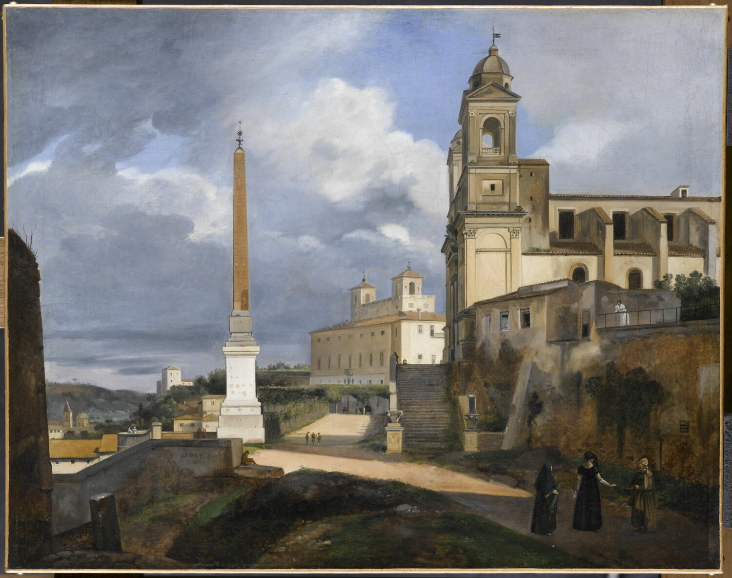 La Trinité des Monts et la Villa Médicis, à Rome, Granet, François Marius, 1e quart du XIXe siècle (1808)