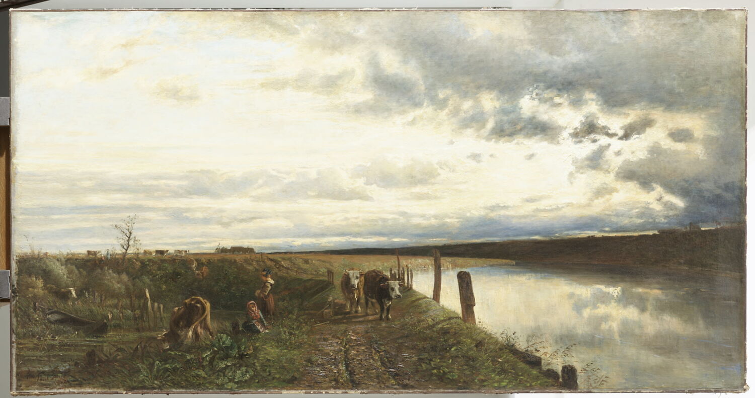 Soleil couchant, Huet, Paul, 3e quart du XIXe siècle (1855)