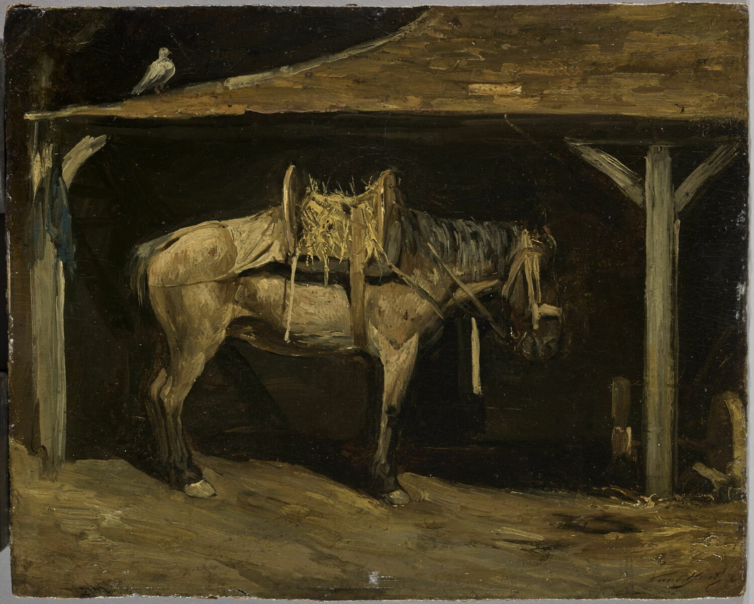 Cheval normand. Étude., Huet, Paul, 2e quart du XIXe siècle (1829)