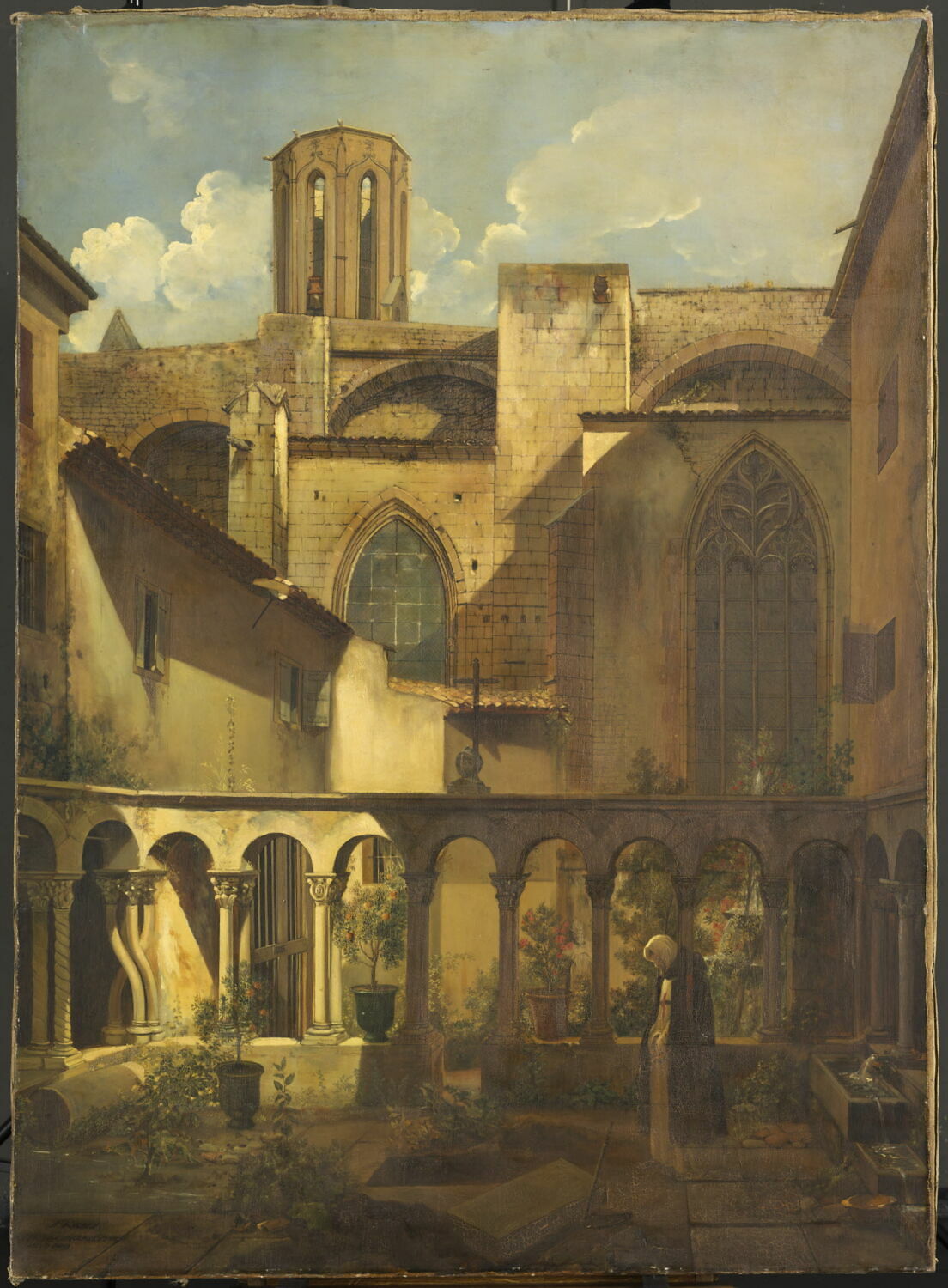 Vue intérieure du cloître Saint-Sauveur à Aix-en-Provence, Forbin de, Auguste, Louis, Nicolas, Philippe, 2e quart du XIXe siècle (1829)