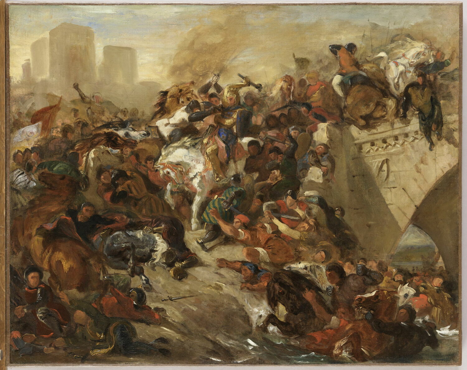 Bataille de Taillebourg gagnée par Saint-Louis (21 juillet 1242), Delacroix, Eugène, 2e quart du XIXe siècle (1825 - 1850)