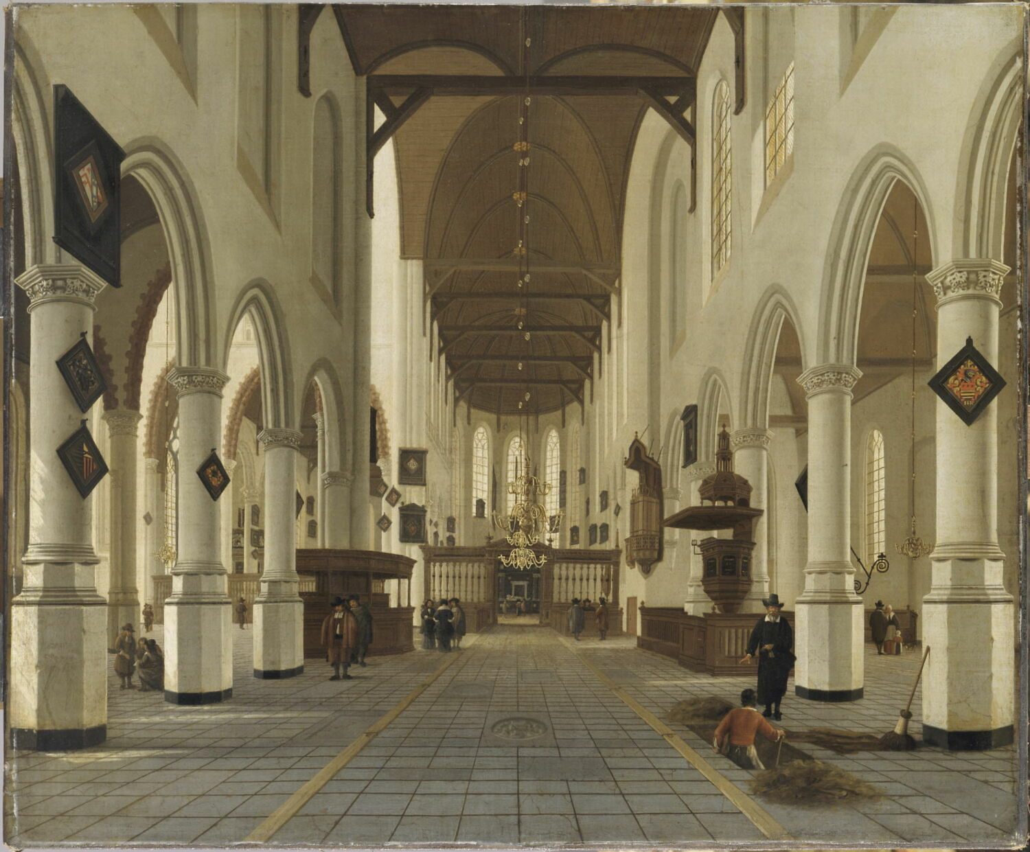 Intérieur de la Vieille Eglise (Oude Kerk) de Delft Louvre Collections