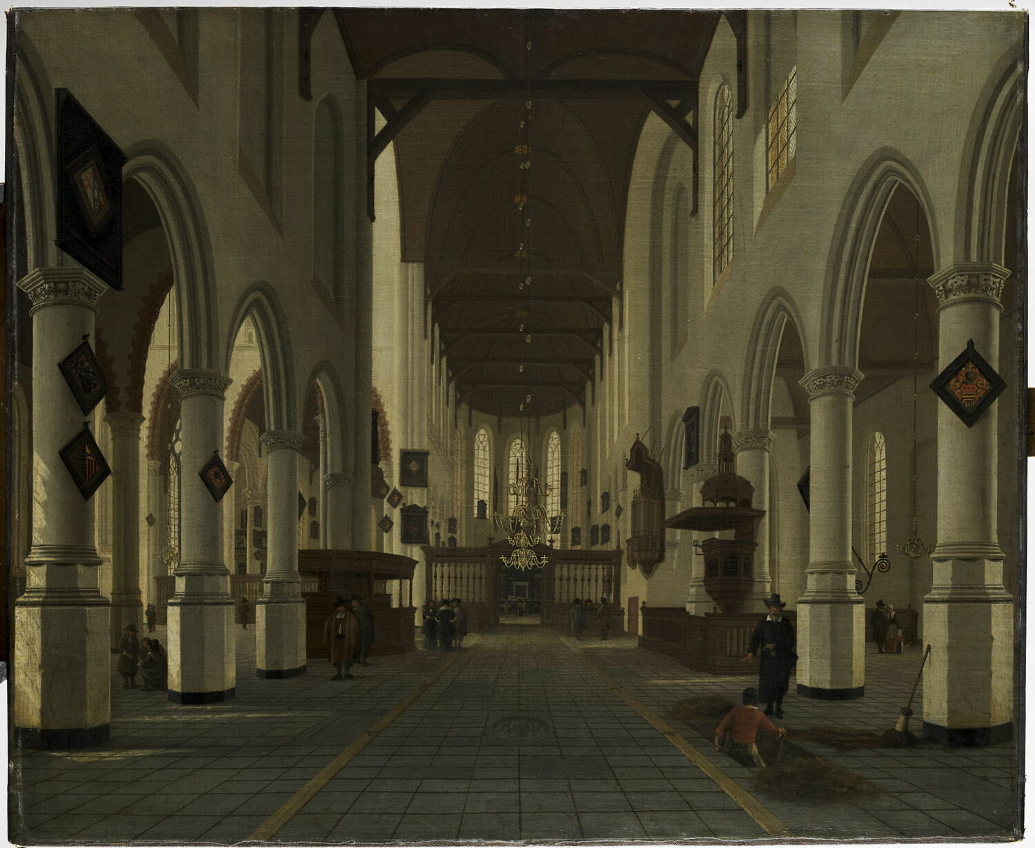 Intérieur de la Vieille Eglise (Oude Kerk) de Delft, Vliet, Hendrick Cornelisz. van, 3e quart du XVIIe siècle (1660 - 1670)