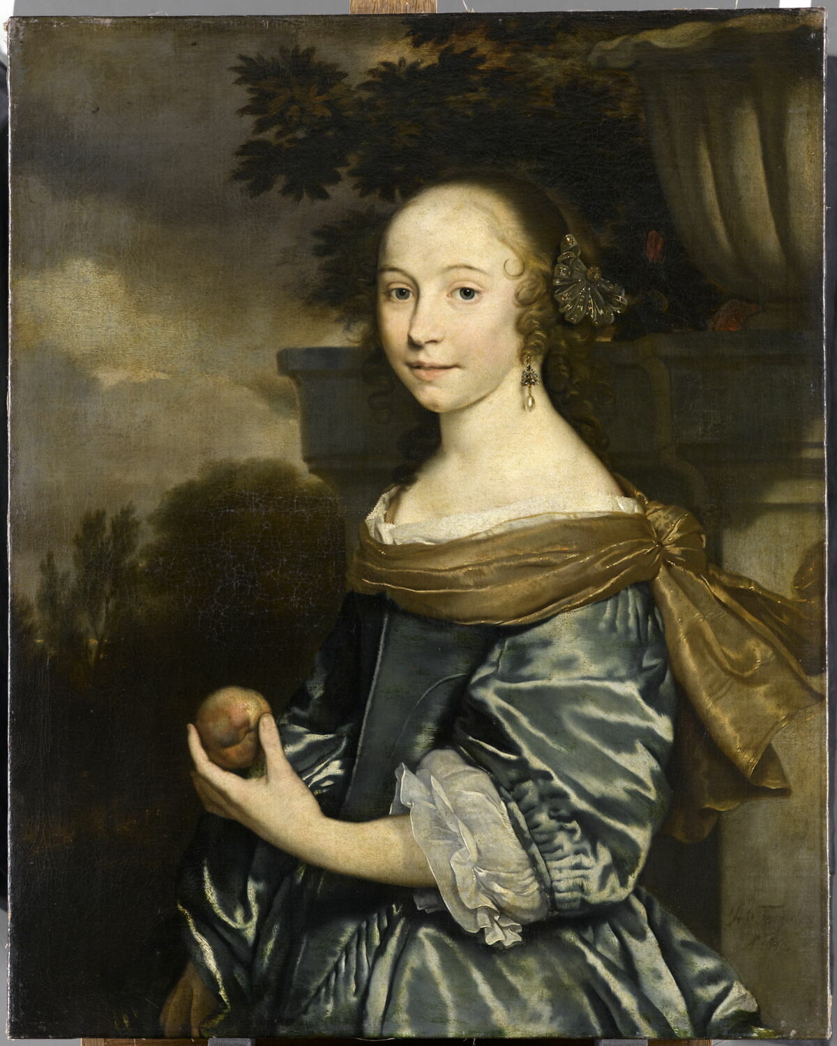 Portrait d'une jeune femme de distinction, Tempel, Abraham van den, XVIIe siècle (1662)