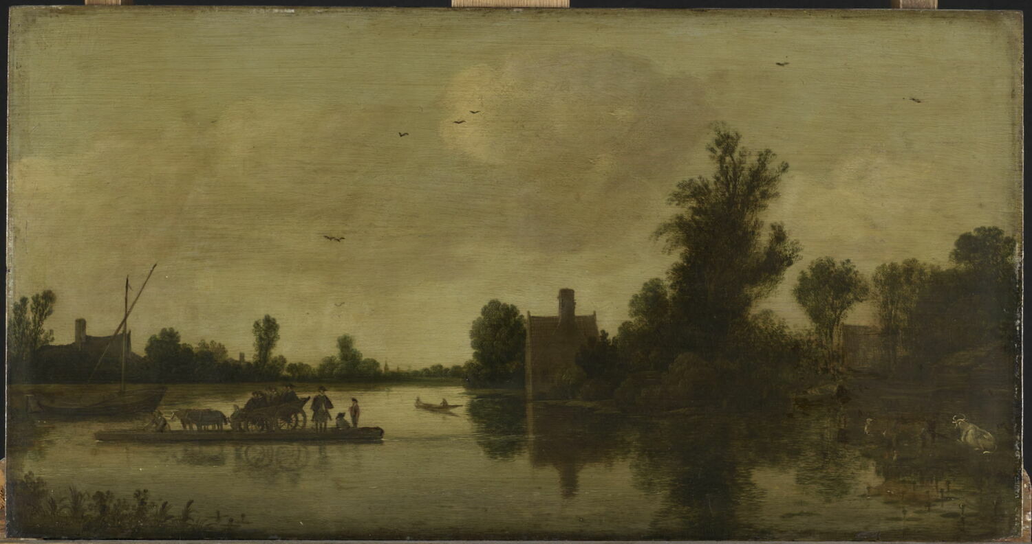 Bac traversant un cours d'eau, Neyn, Pieter de, 1e moitié du XVIIe siècle (1620 - 1630)