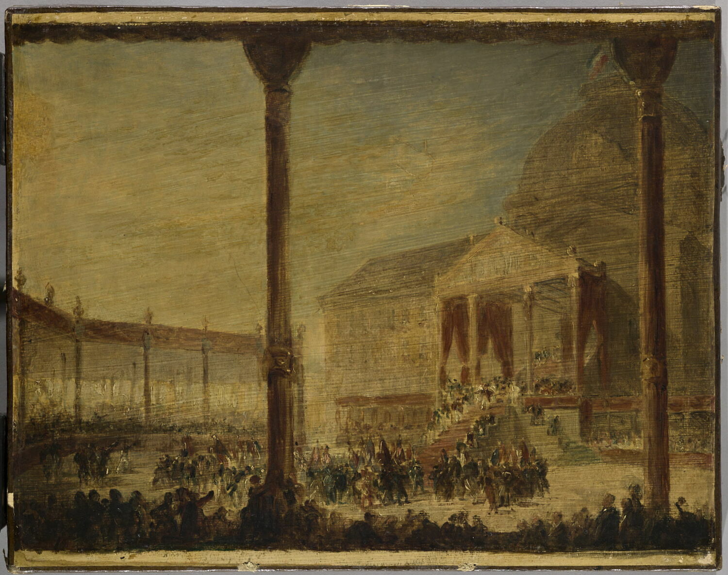 Assemblée du champ de mai, convoquée par Napoléon 1er au champ de Mars, à Paris, le 1er juin 1815. Esquisse., Heim, François-Joseph, 1e moitié du XIXe siècle (1800 - 1850)