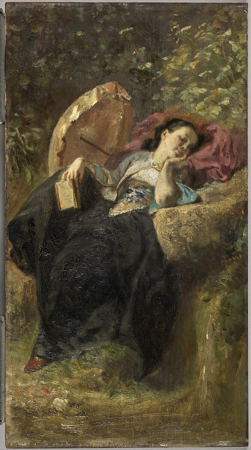 Femme se reposant, Baron, Henri-Charles-Antoine, 2e quart du XIXe siècle (vers 1850)