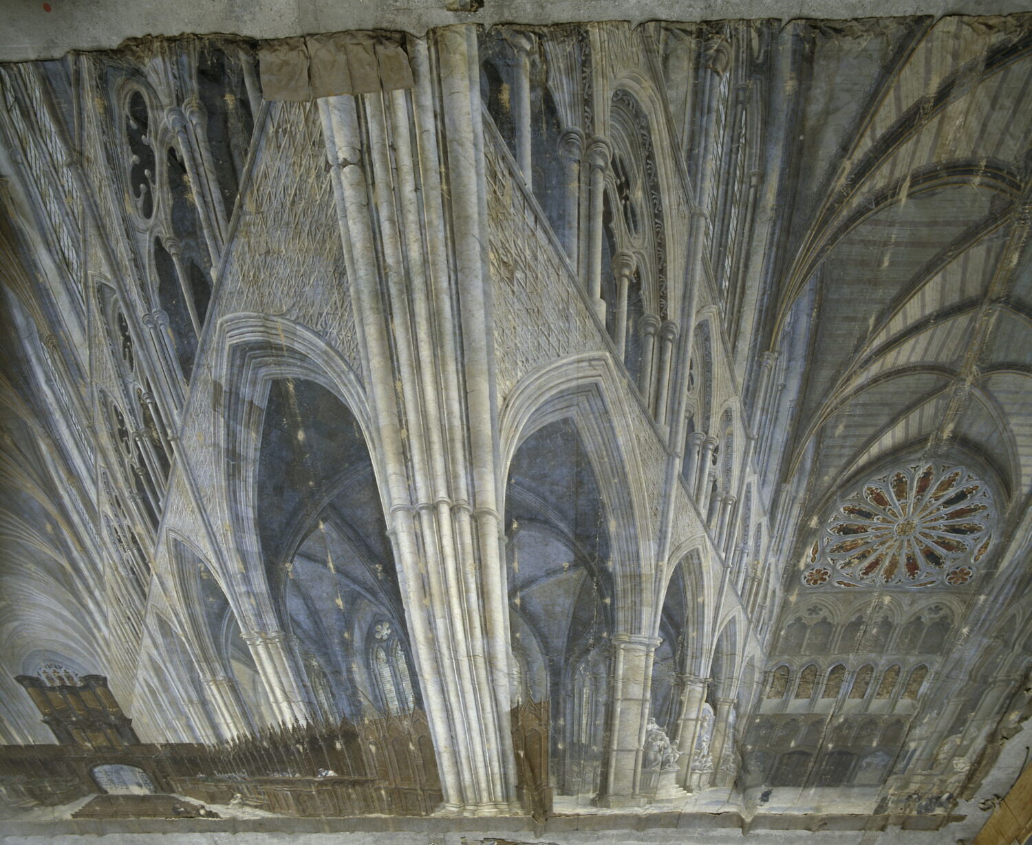 Intérieur de l'abbaye de Westminster à Londres, Alaux, Jean-Pierre, 2e quart du XIXe siècle (1830)