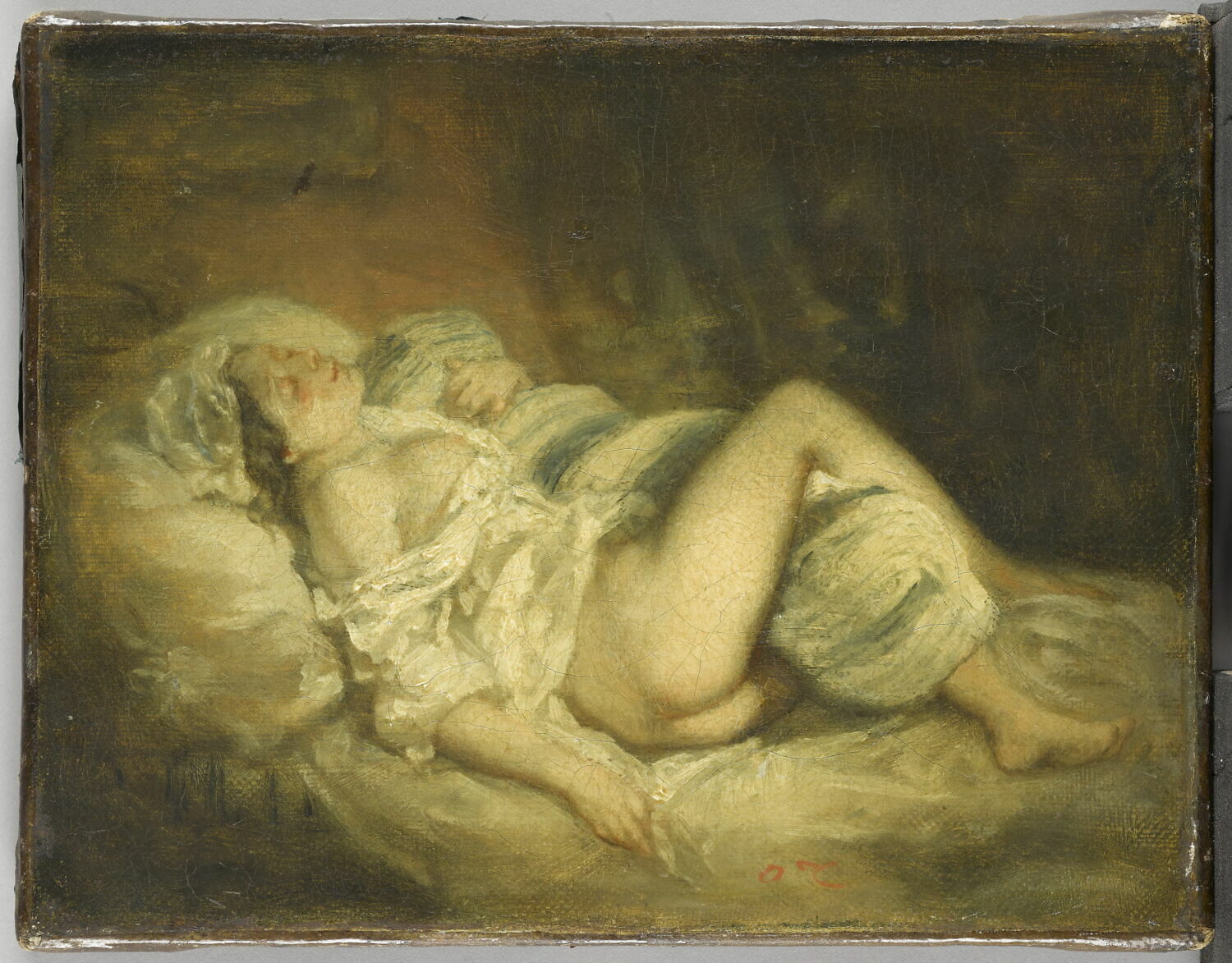 Femme nue sur un lit, Tassaert, Octave, 2e quart du XIXe siècle (1825 - 1850)