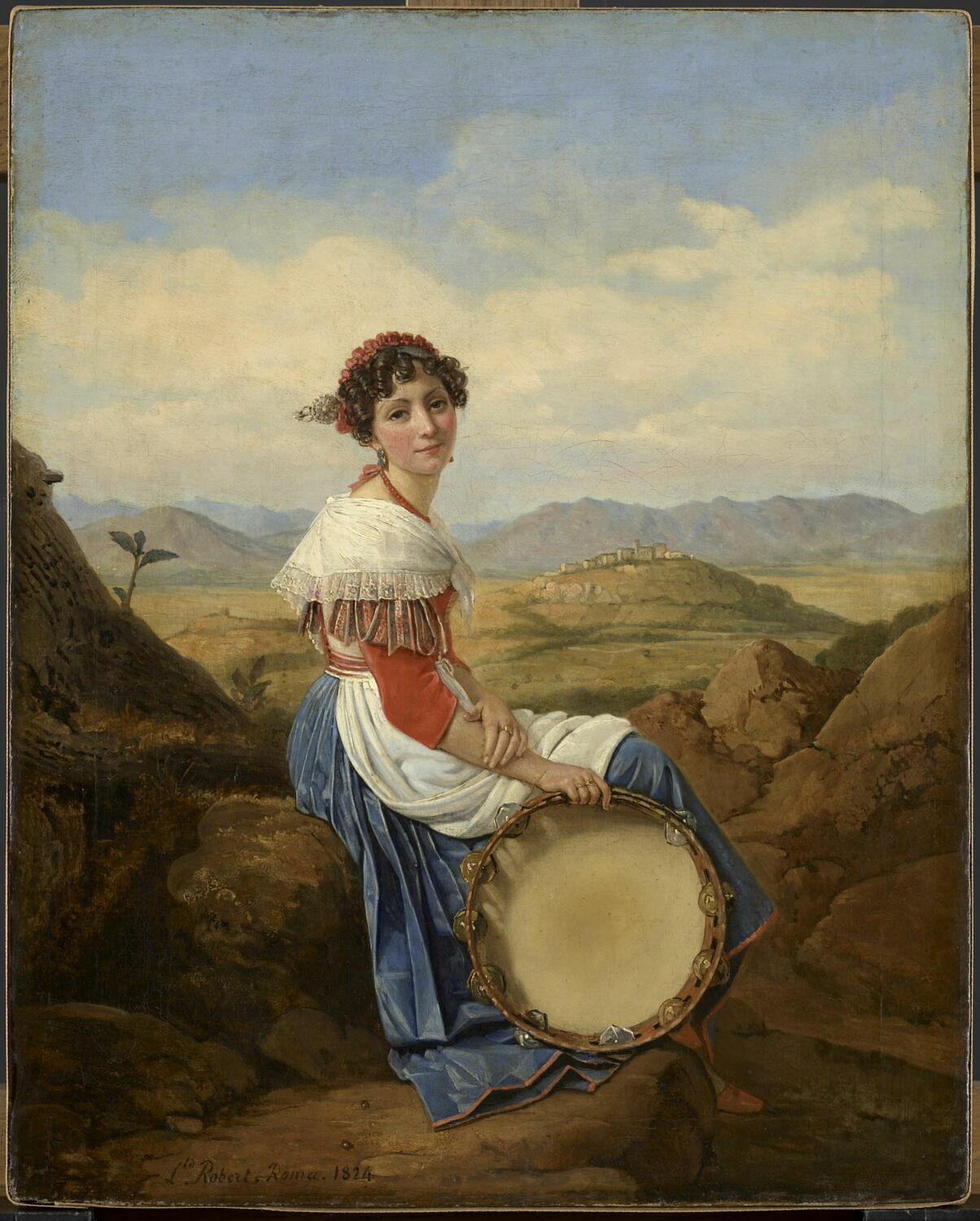 Paysanne de la campagne de Rome, Robert, Léopold, 1e quart du XIXe siècle (1824)