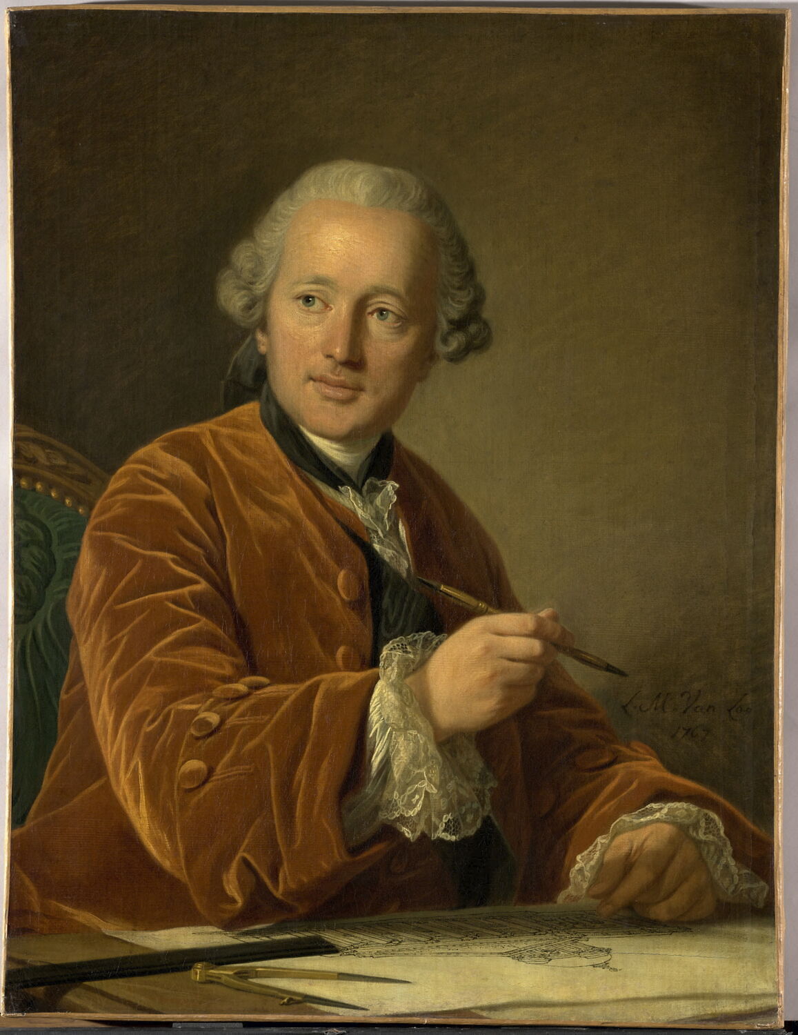 Germain Soufflot (1713-1780), architecte, Van Loo, Louis-Michel, 3e quart du XVIIIe siècle (1767)