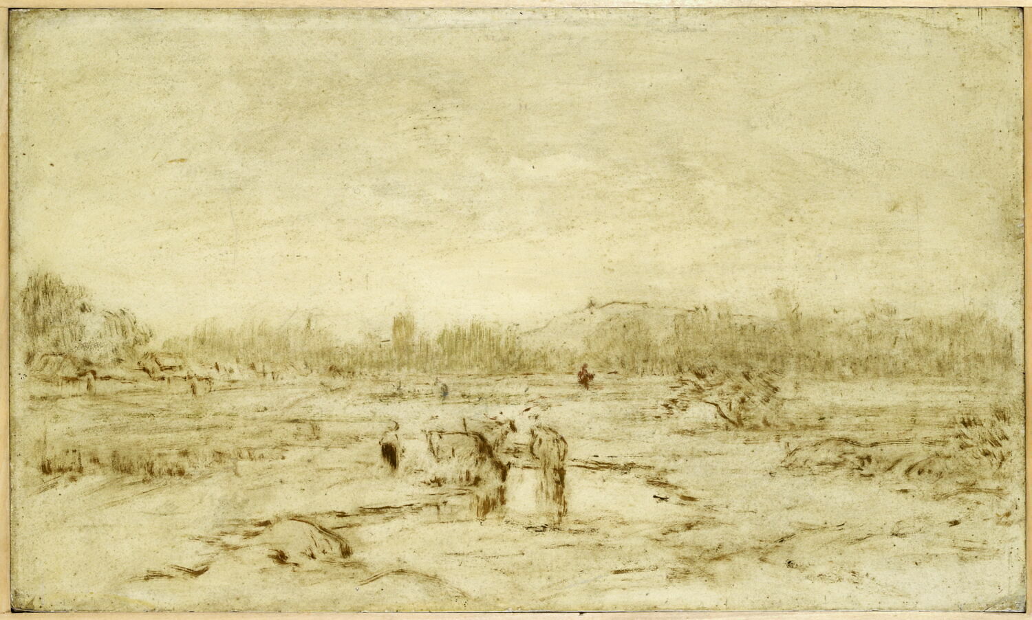 Vaches à la mare, Rousseau, Théodore, 2e quart du XIXe siècle (1825 - 1850)
