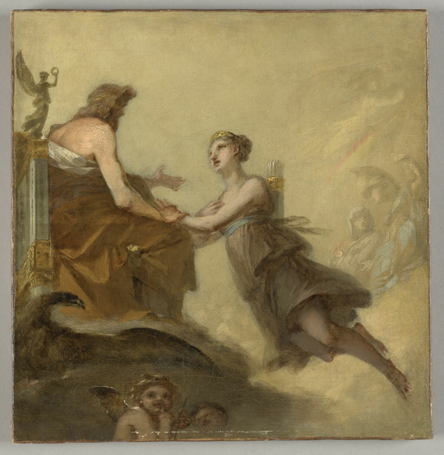 Diane implorant Jupiter de ne pas l'assujettir aux lois de l'hymen, Prud'hon, Pierre-Paul, 1e quart du XIXe siècle (1800 - 1825)