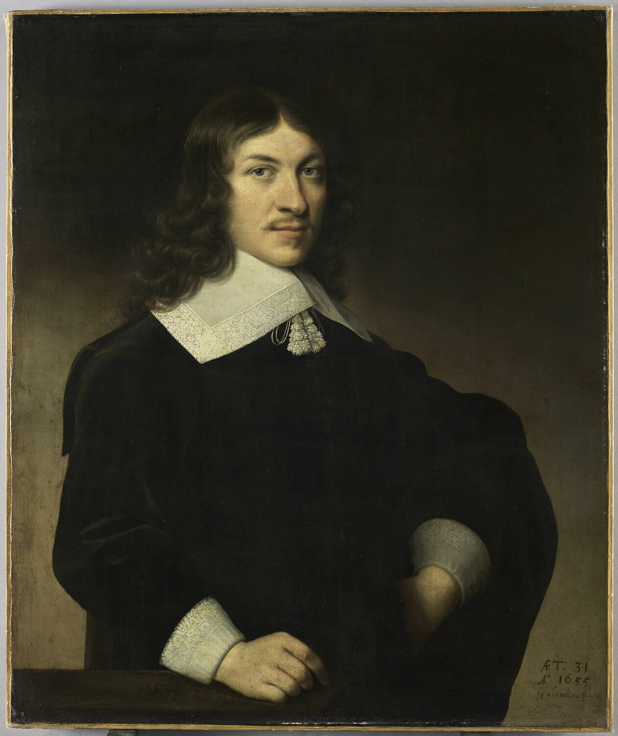 Portrait d'un homme de distinction âgé de trente et un ans, Palamedesz., Anthonie, 2e quart du XVIIe siècle (1655)
