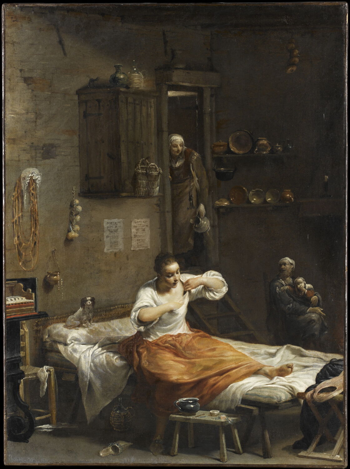 La Femme à la puce, Crespi, Giuseppe Maria, 1e tiers du XVIIIe siècle (vers 1720 - 1730)