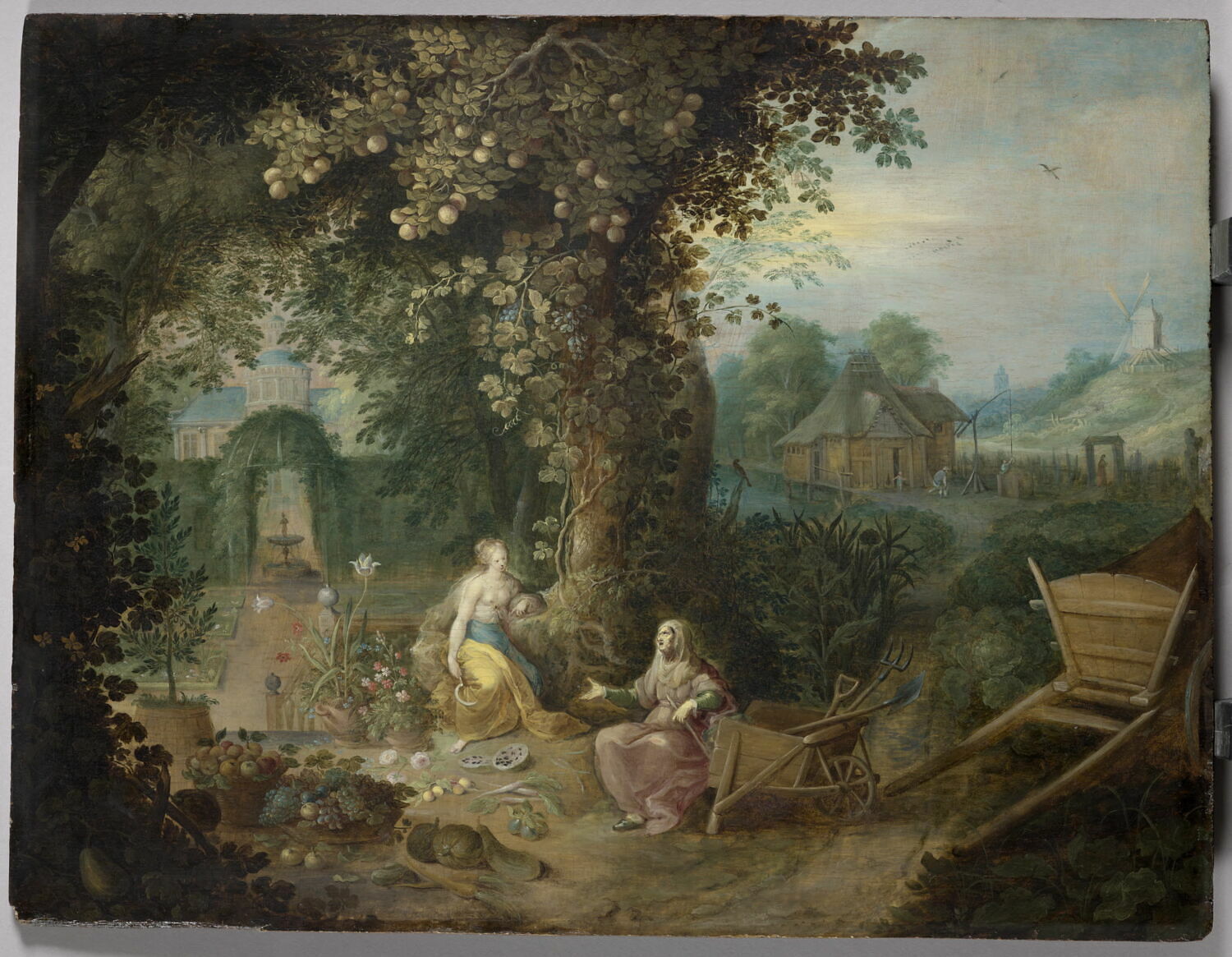 Vertumne et Pomone, Francken, Frans II, 1e quart du XVIIe siècle (vers 1620)