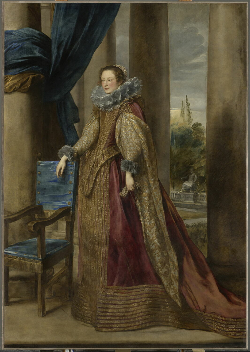 Portrait d'une noble génoise, Dyck, Antoon van, 1e quart du XVIIe siècle (vers 1626 - 1627)