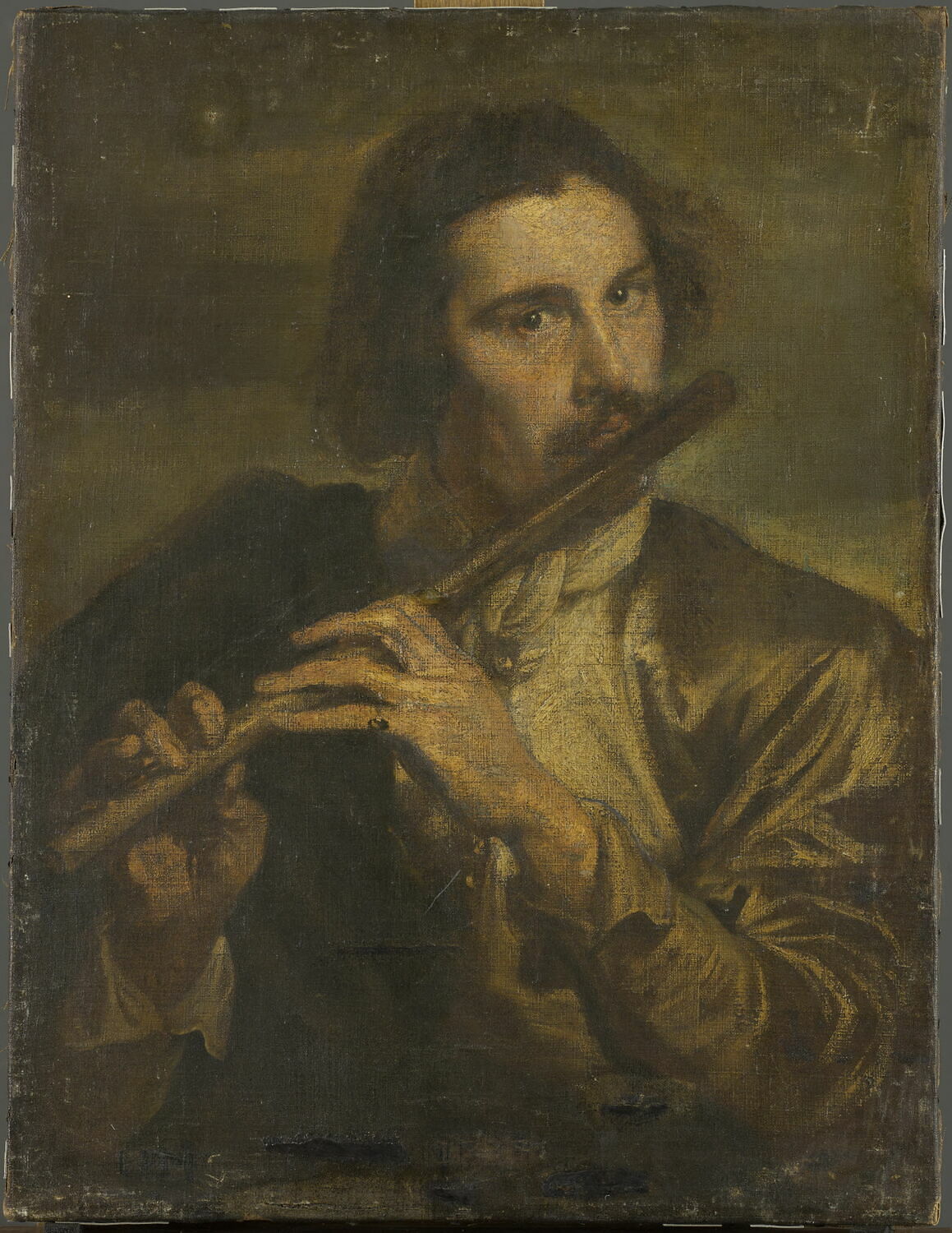 Joueur de flûte traversière, Антонис ван Дейк, XVII век (1600–1700)