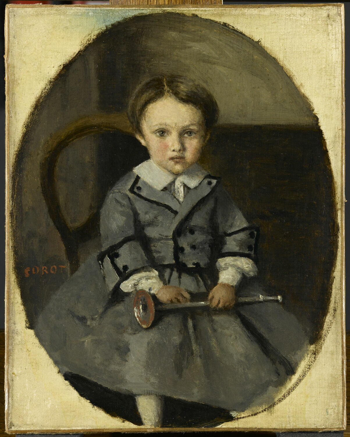 Maurice Robert, enfant (1853-1925), fils de françois-Parfait Robert, ami de Corot, magistrat à Mantes., Corot, Jean-Baptiste Camille, 3e quart du XIXe siècle (1857)