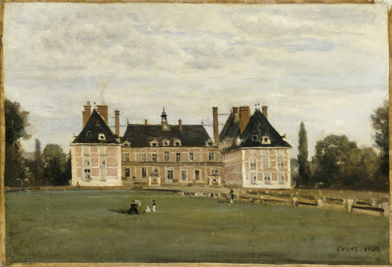 Rosny (Yvelines). Le château de la duchesse de Berry., Corot, Jean-Baptiste Camille, 2e quart du XIXe siècle (1840)