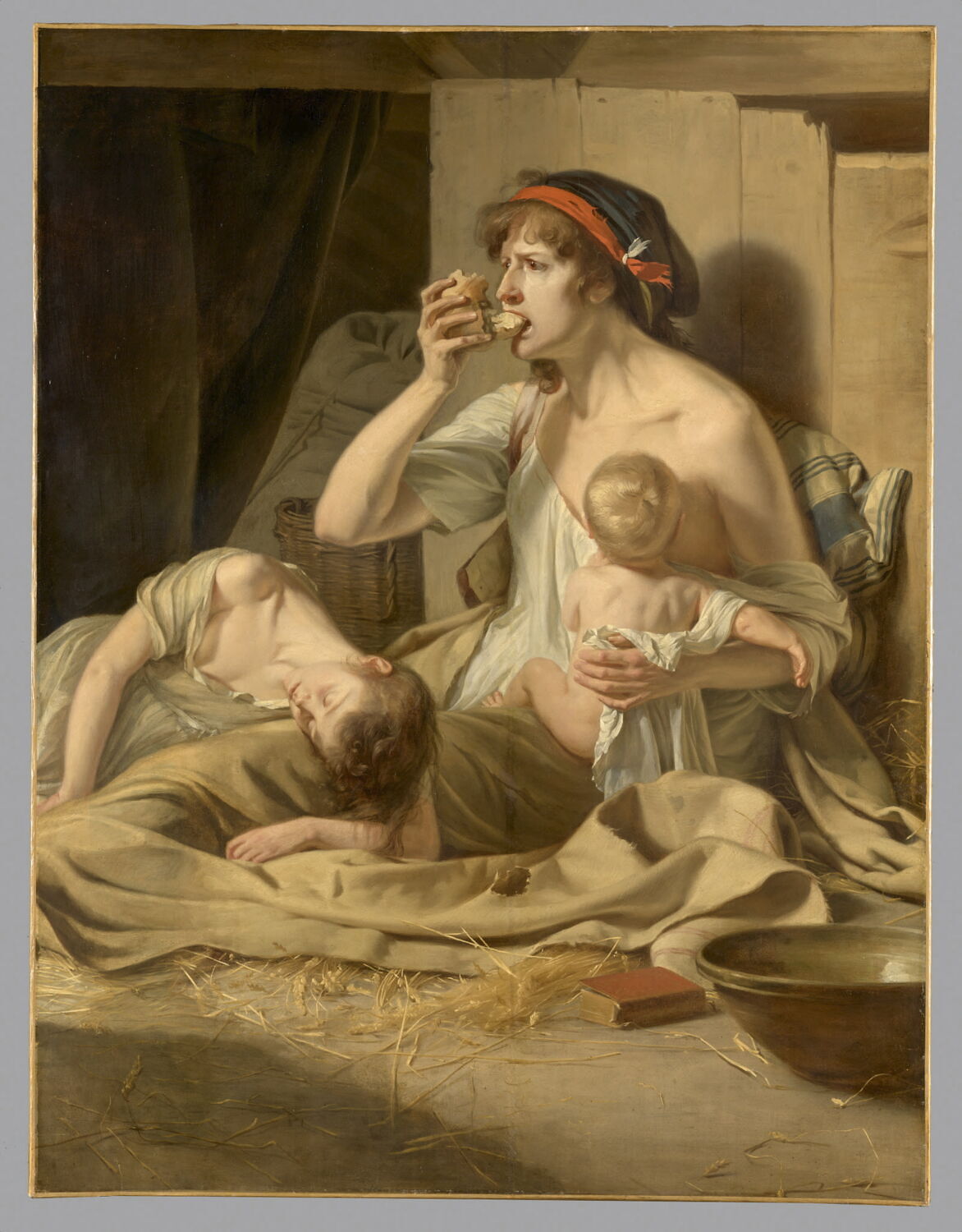 Scène de misère (Abbé Jacques Delille, "La Pitié", Chant I). Fragment., Danloux, Henri-Pierre, Fin du XVIIIe siècle - début du XIXè siècle (vers 1800)