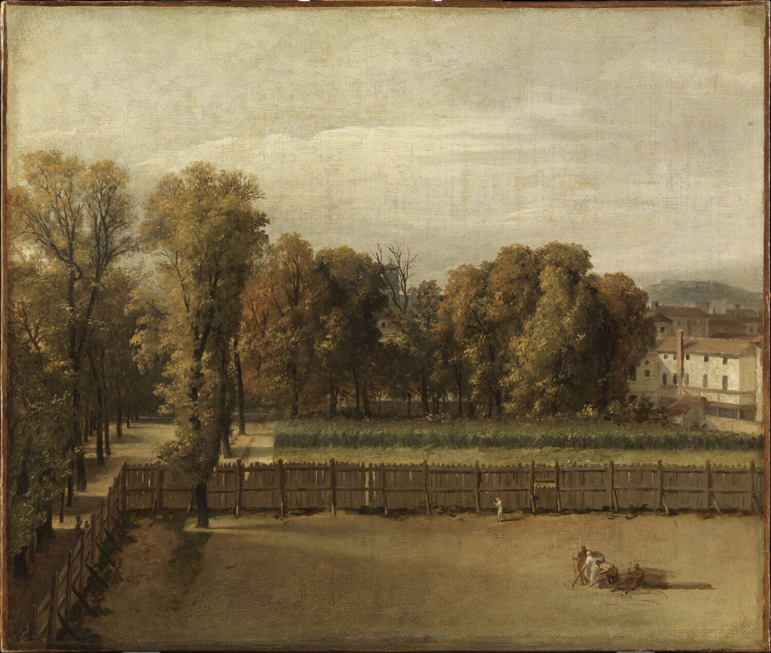 Vue présumée du jardin du Luxembourg à Paris., Жак Луи Давид, последняя четверть XVIII века (1794)