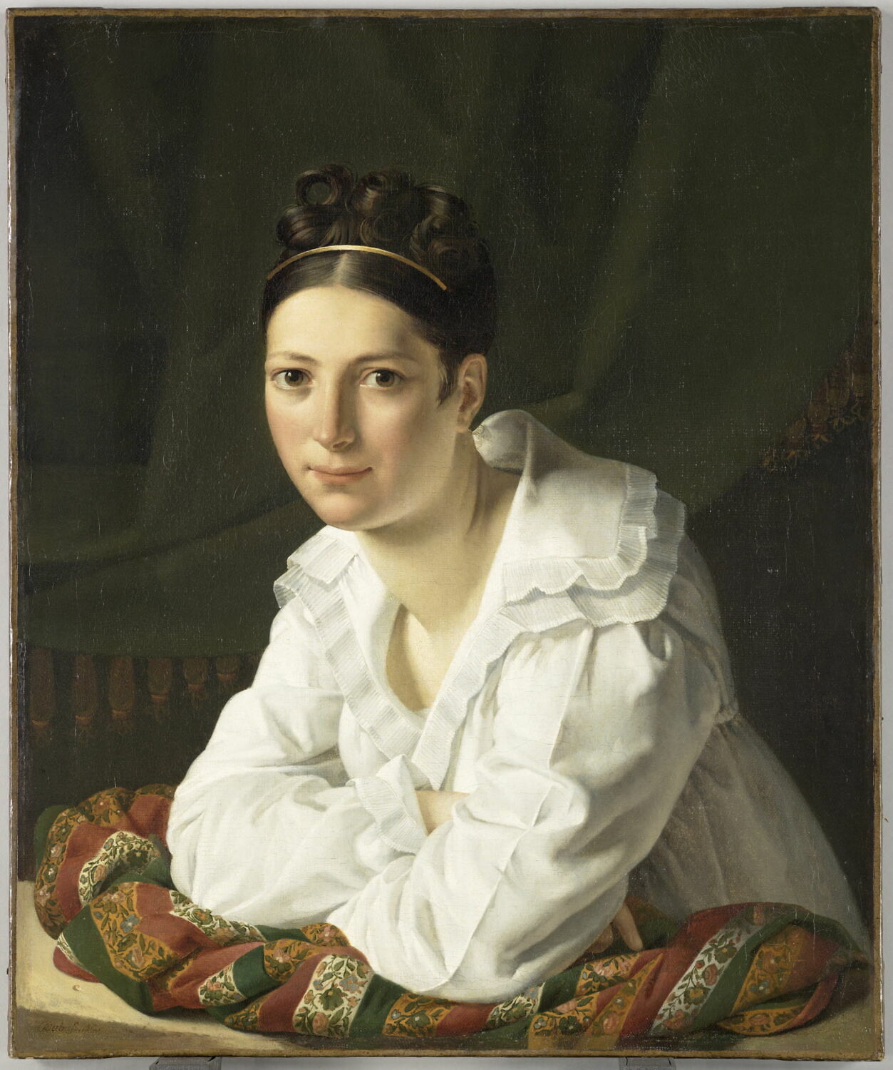 Portrait d'Edmée Françoise Duménillet (1793-1837), future épouse de l'artiste, Dubufe, Claude-Marie, 1e quart du XIXe siècle (1814)