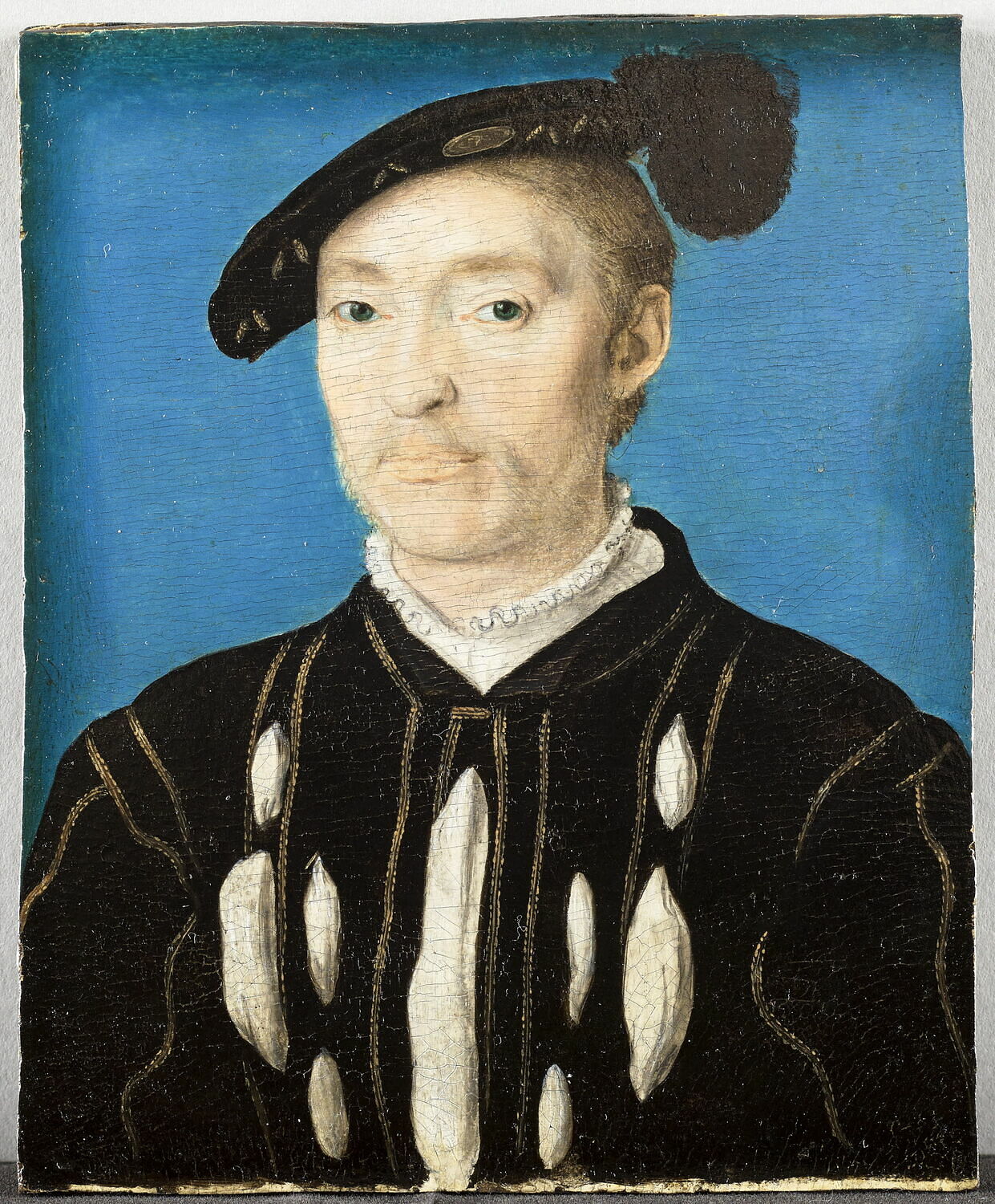 Portrait d'homme, dit autrefois :Le chevalier d'Ambre, Corneille de Lyon, 2e quart du XVIe siècle (1525 - 1550)