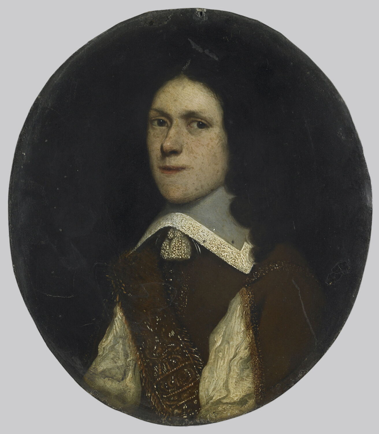 Portrait de jeune homme vu en buste, Beeldmaker, Adriaen Cornelisz., 2e quart du XVIIe siècle (1654)
