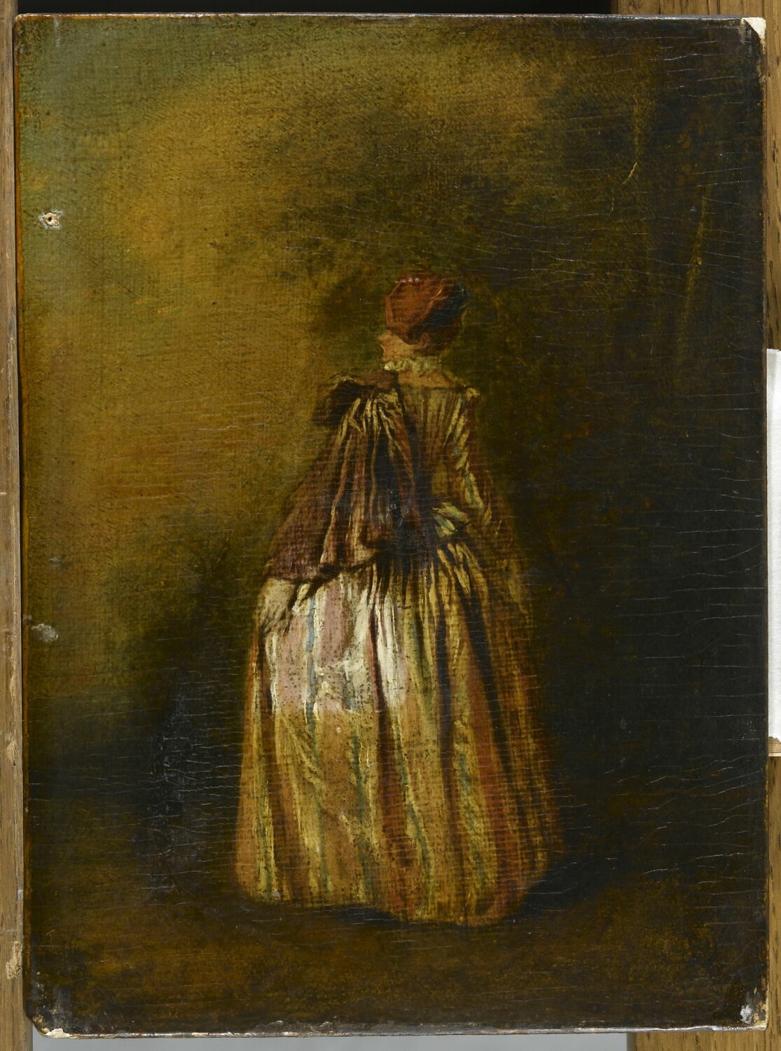 Femme dans un parc, Watteau, Jean-Antoine, 1e quart du XVIIIe siècle (1700 - 1725)