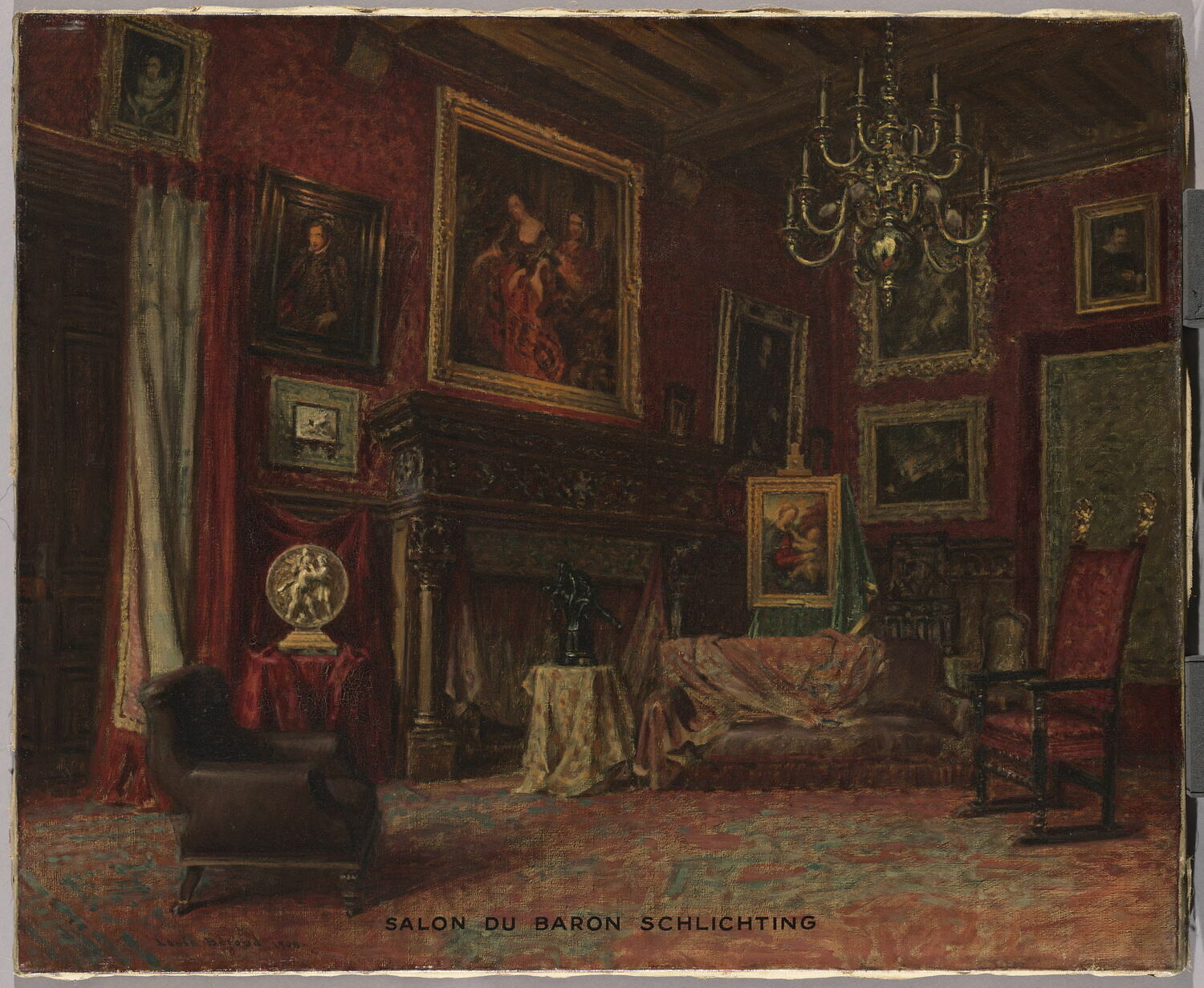 Salon du baron Basile de Schlichting., Béroud, Louis, 1e quart du XXe siècle (1908)