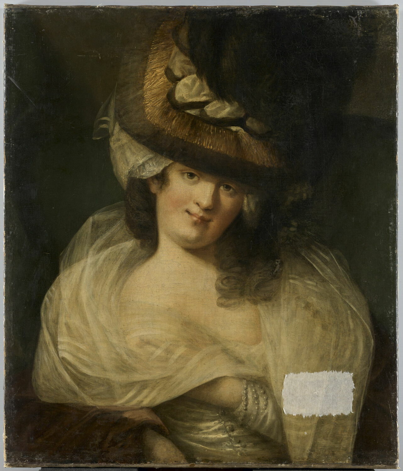 "Love in her eyes sits playing" ("L'Amour se joue dans ses yeux"), portrait dit de Mrs Dorothea Jordan (1762-1816), actrice, Peters, Matthew William, 4e quart du XVIIIe siècle (1775 - 1800)