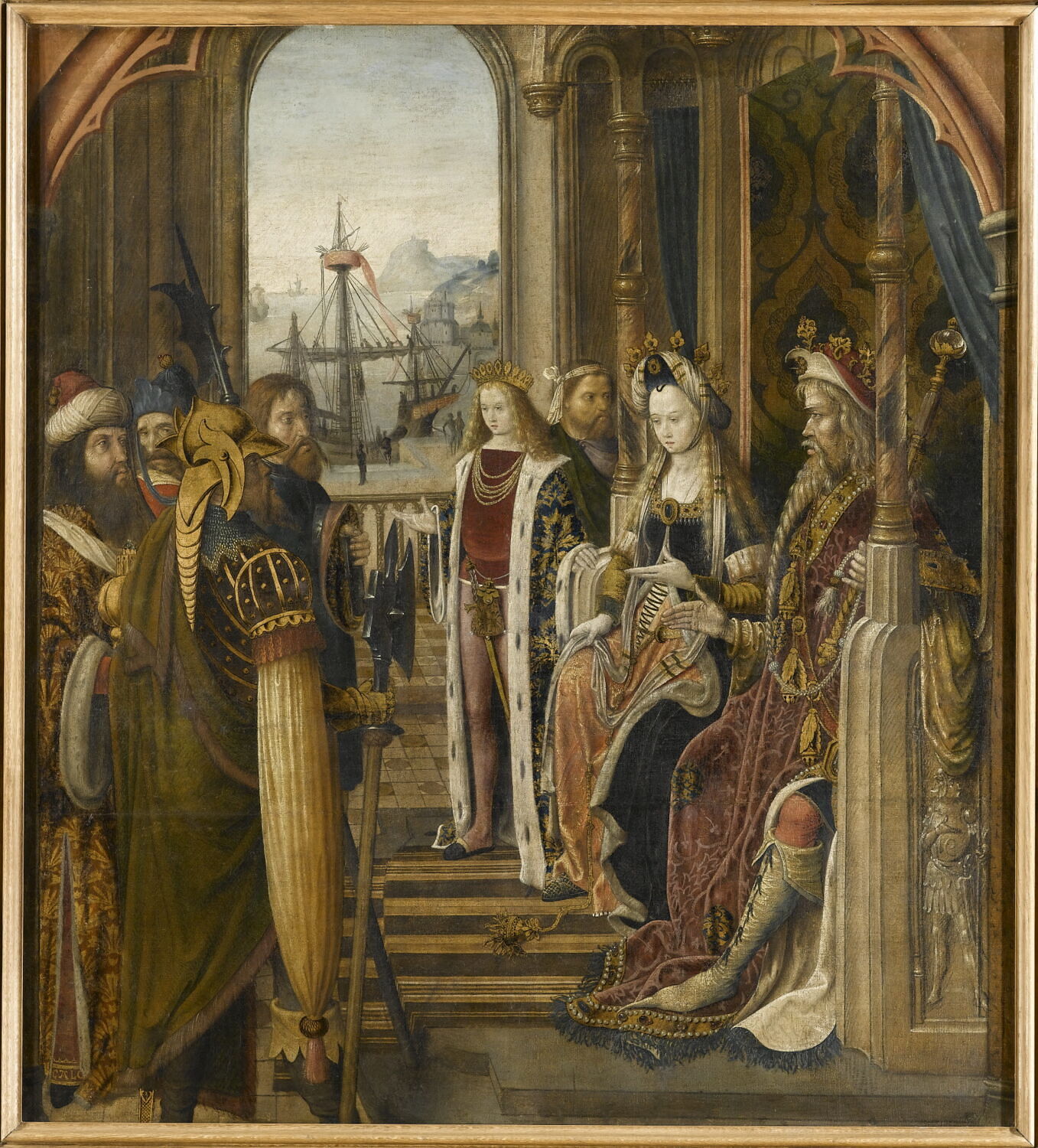 Le roi païen envoie des ambassadeurs demander la main de sainte Ursule, Maître de la Légende de sainte Ursule, 4e quart du XVe siècle (1475 - 1500)