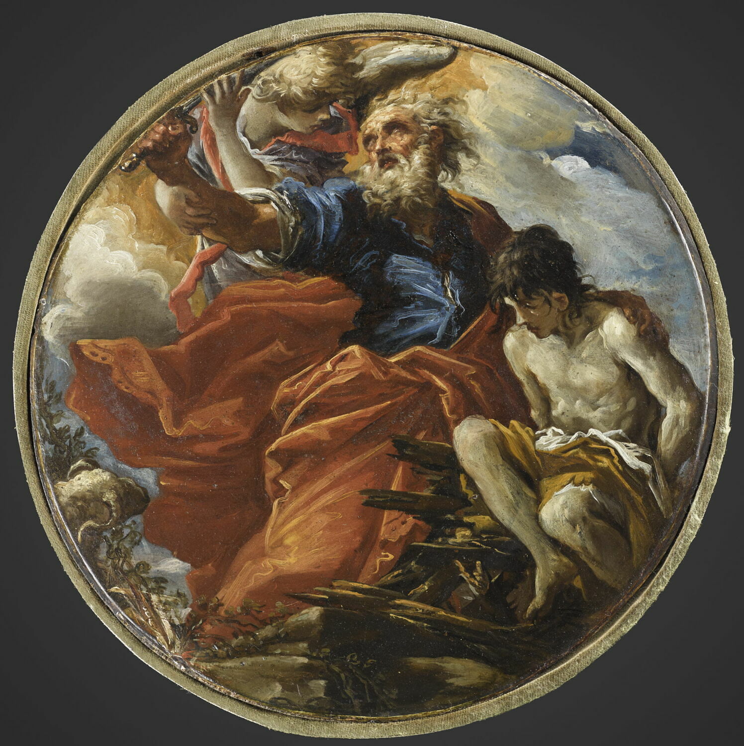 Abraham s'apprêtant à sacrifier Isaac, Burrini, Giovanni Antonio, 4e quart du XVIIe siècle (vers 1685)