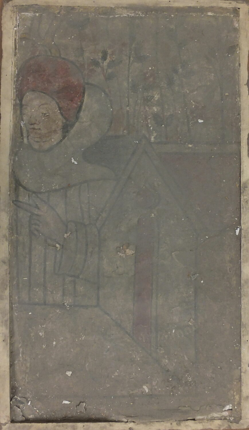 Moine auprès d'une chapelle, Anonyme, 2e moitié du XVe siècle (1450 - 1500)