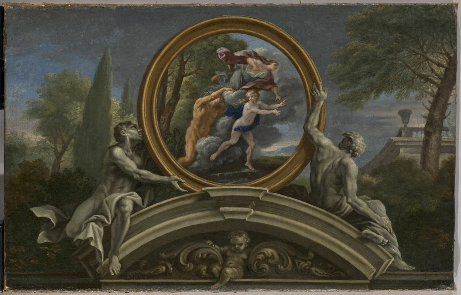 Alphée poursuivant Arethuse, Lauri, Filippo, XVIIe siècle (1600 - 1700)