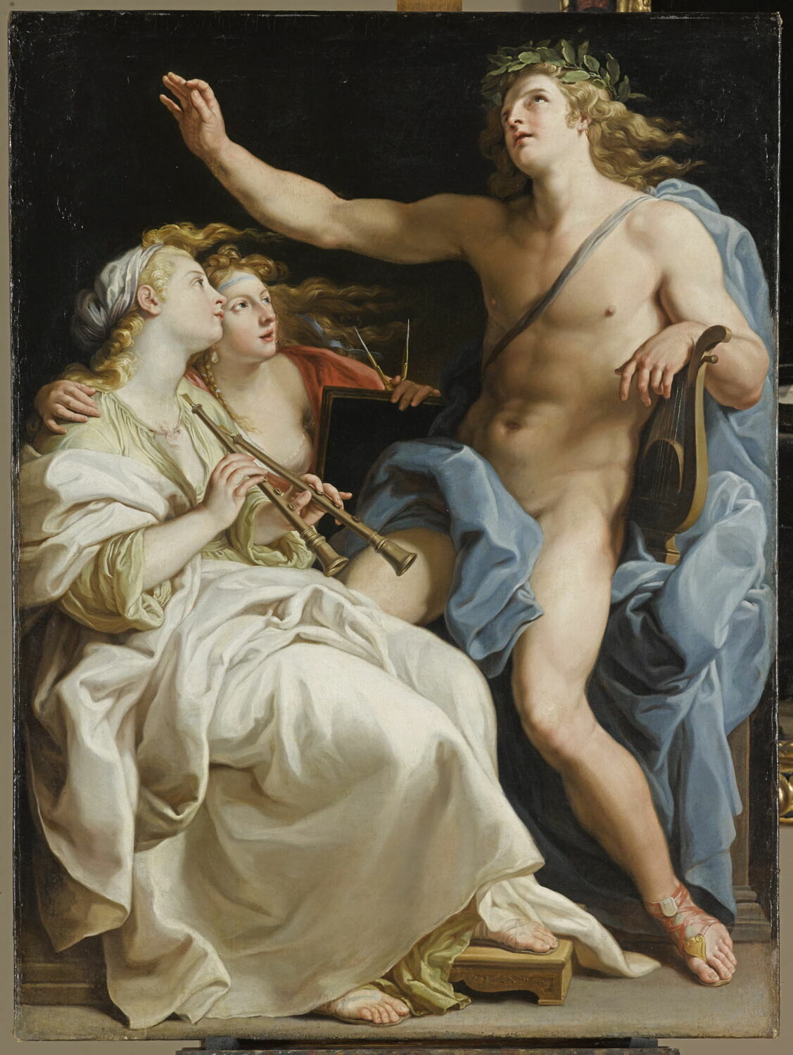 Apollon, la Musique et la Métrique, Batoni, Pompeo, 2e quart du XVIIIe siècle (vers 1741)