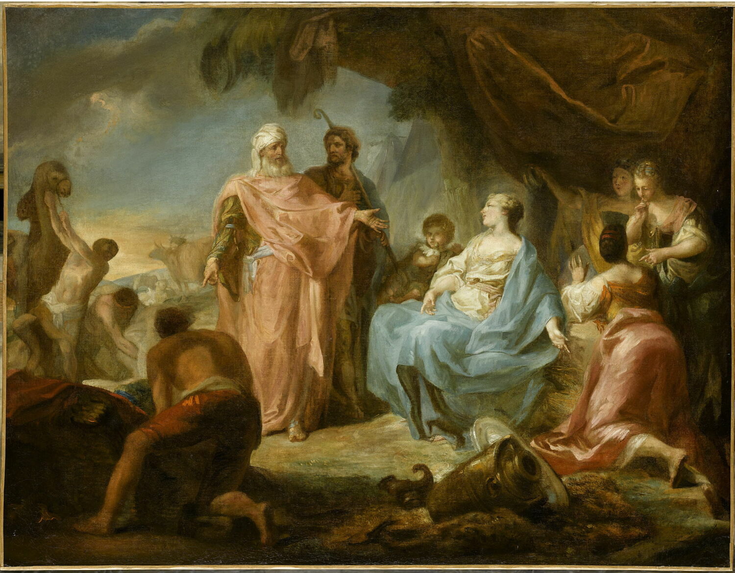 Laban cherchant ses idoles, Saint-Aubin, Gabriel de, 3e quart du XVIIIe siècle (1753)