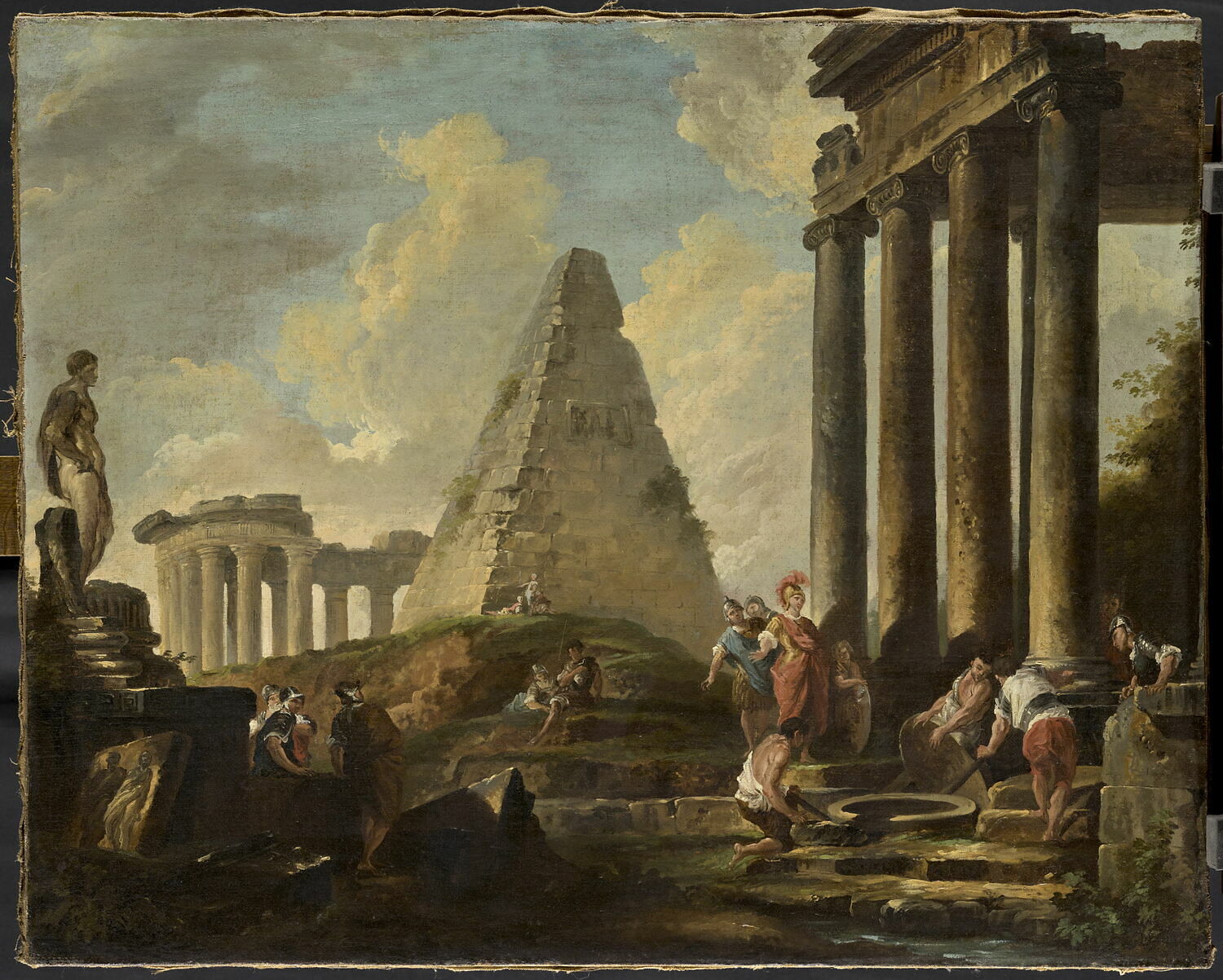 Alexandre le Grand devant le tombeau d'Achille, Robert, Hubert, 3e quart du XVIIIe siècle (1750 - 1775)