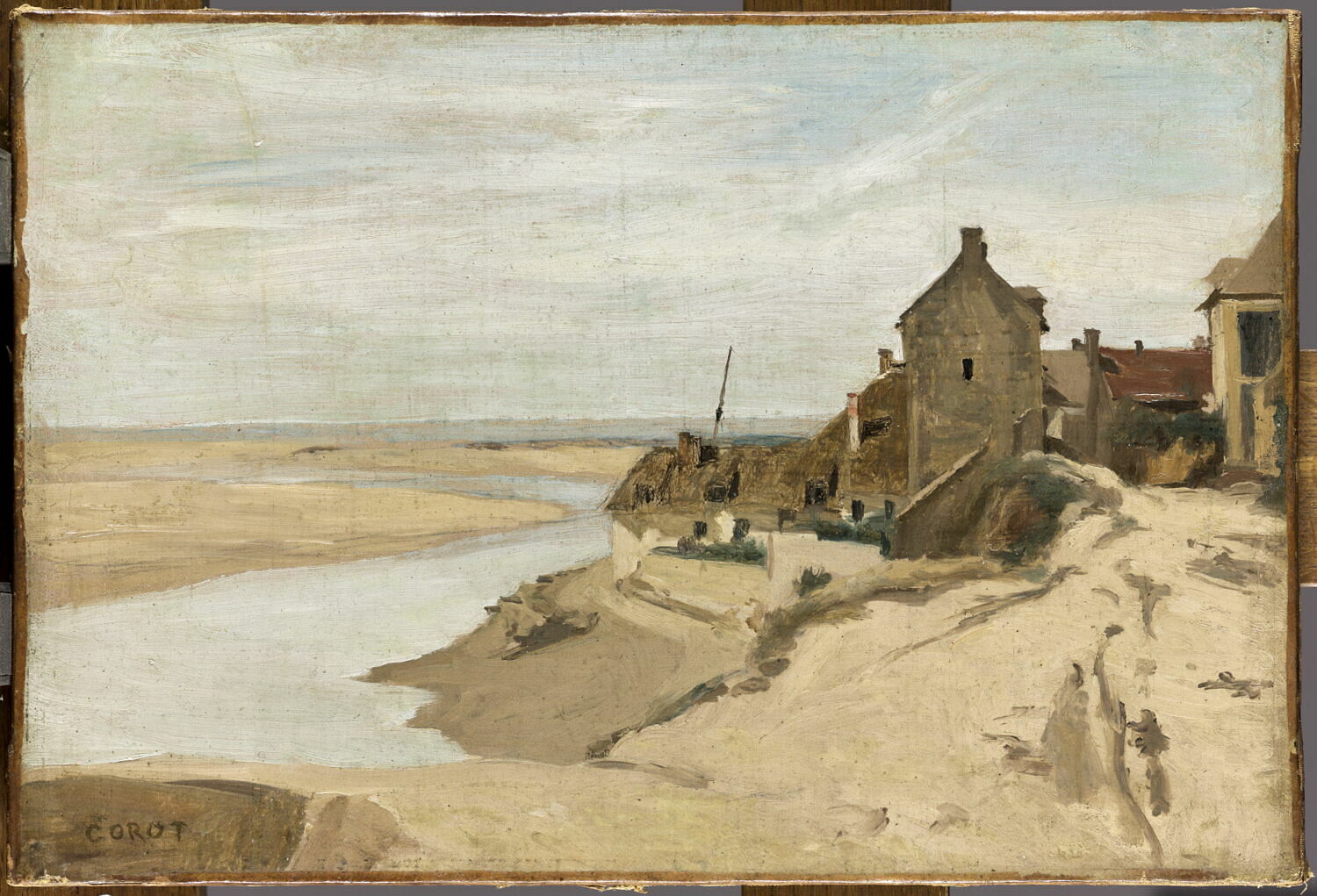 Maisons de pêcheurs à Sainte-Adresse (Seine-Maritime)., Corot, Jean-Baptiste Camille, 2e quart du XIXe siècle (1825 - 1850)