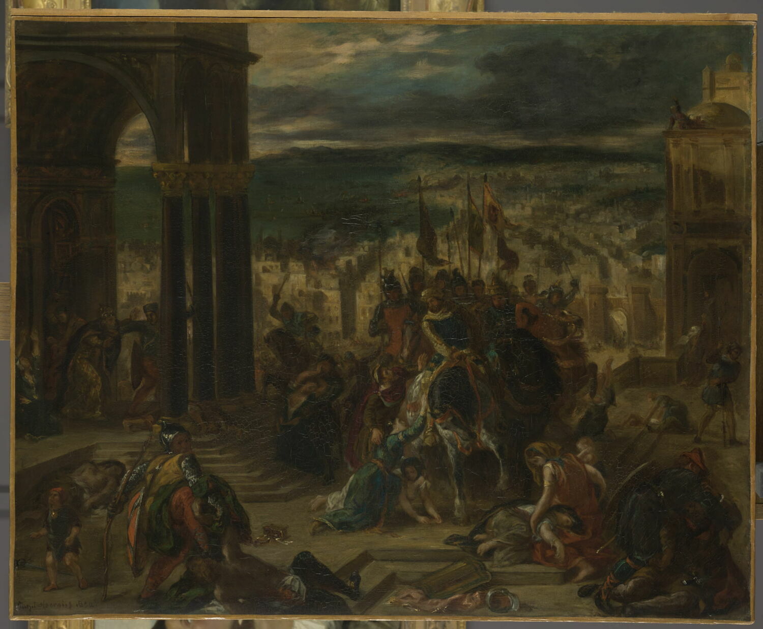 Prise de Constantinople par les Croisés (12 avril 1204), dit aussi Entrée des Croisés à Constantinople, Delacroix, Eugène, 3e quart du XIXe siècle (1852)
