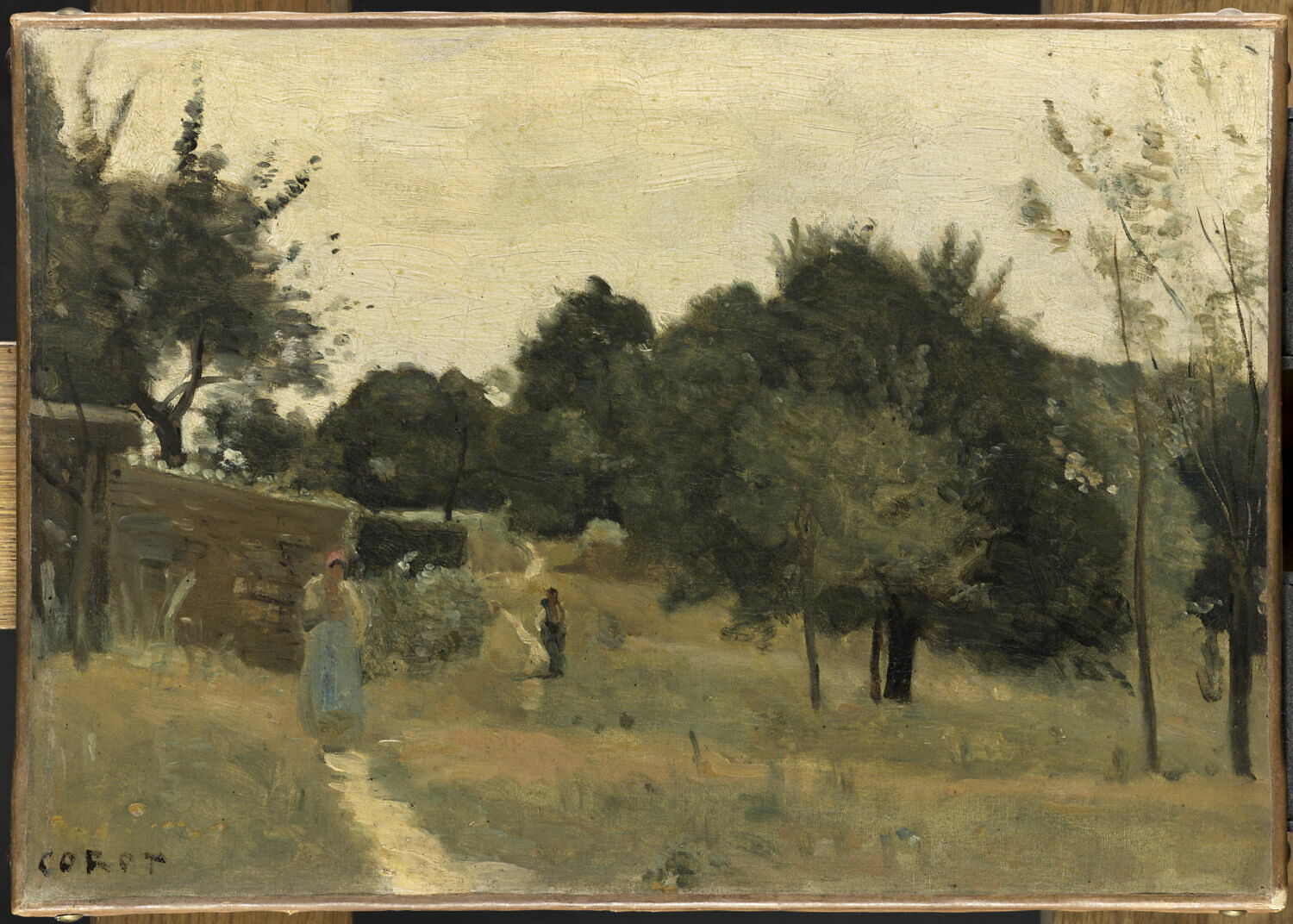 Marcoussis (Essonne). Un verger, le matin., Corot, Jean-Baptiste Camille, 3e quart du XIXe siècle (1850 - 1875)