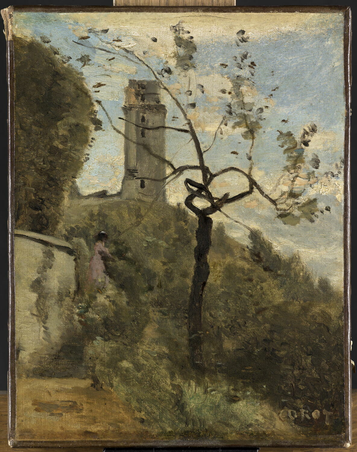 La tour de Montlhéry (Essonne)., Corot, Jean-Baptiste Camille, 3e quart du XIXe siècle (1850 - 1875)