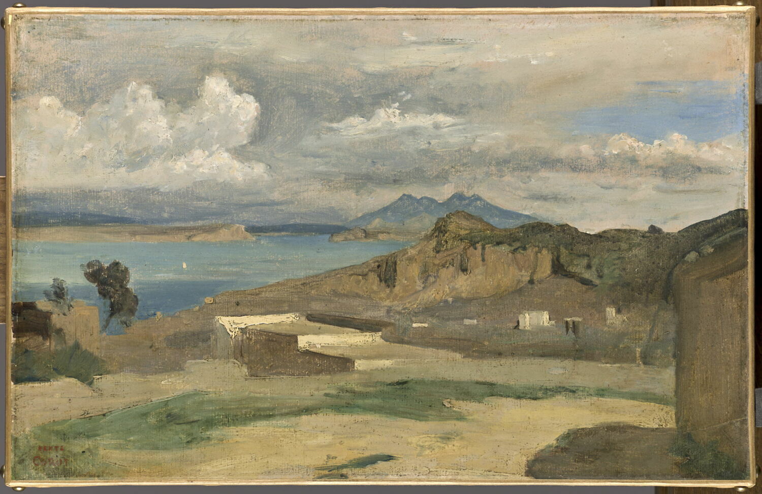 Ischia, vue prise des pentes du Mont Epomeo., Corot, Jean-Baptiste Camille, 2e quart du XIXe siècle (1828)