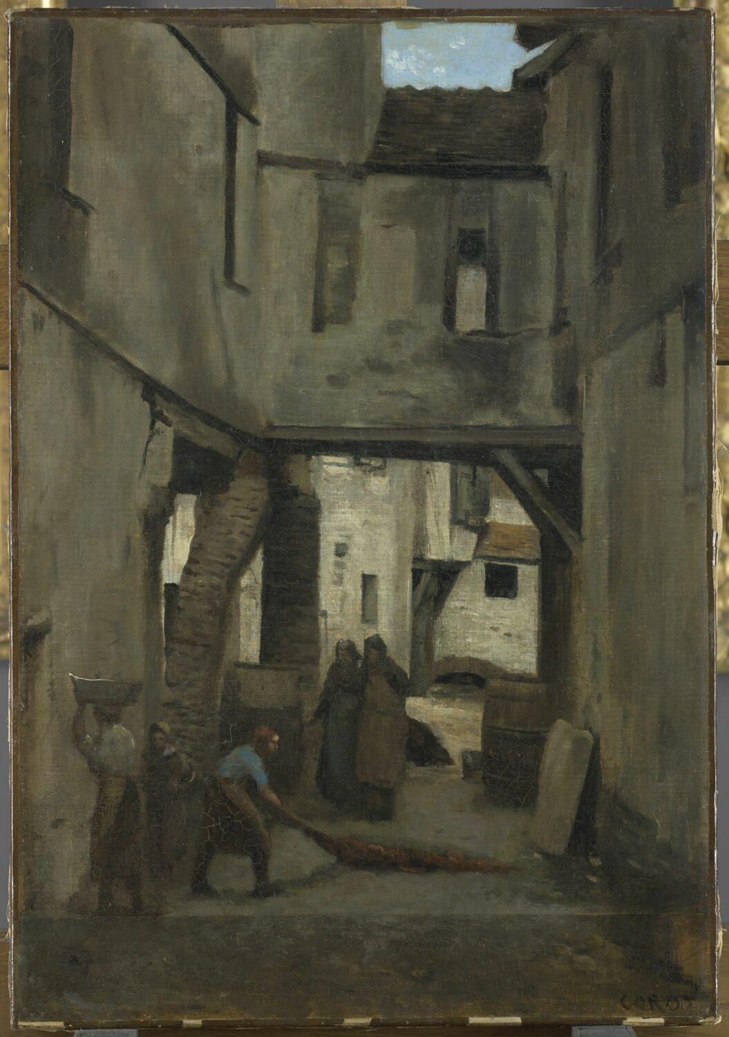 Les tanneries de Mantes., Corot, Jean-Baptiste Camille, 3e quart du XIXe siècle (1873)