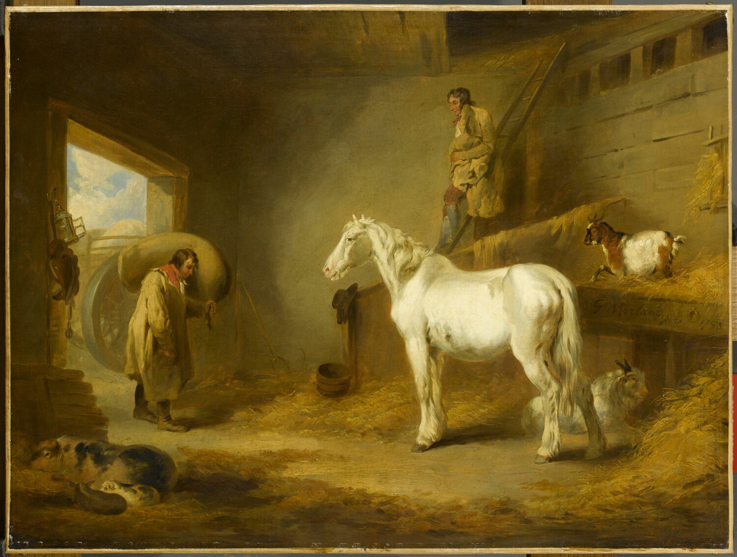 Intérieur d'étable, 1783, Morland, George, 4e quart du XVIIIe siècle (1783)