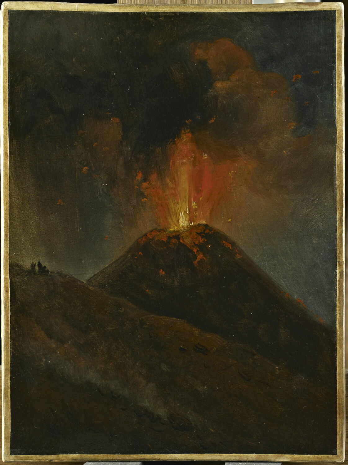 Éruption du Vésuve, la nuit, Michallon, Achille Etna, 1e quart du XIXe siècle (1822)