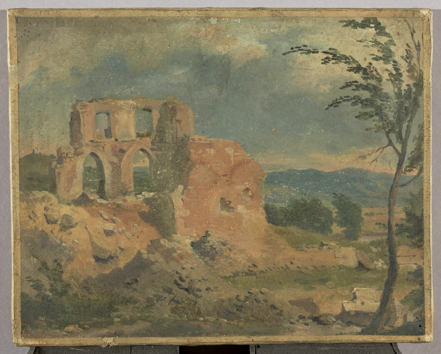 Ruines dans un paysage, Michallon, Achille Etna, 1e quart du XIXe siècle (1803)
